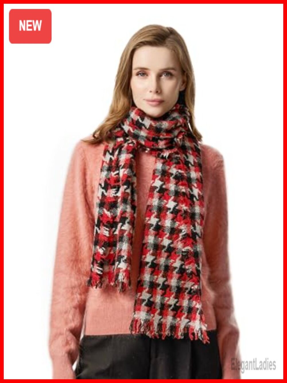 100% Cashmere Scarf Soft Fringed Winter Wrap